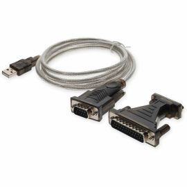 ADDON 6FT USB 2.0 (A) MALE TO DB-25 MALE ADAPTER CABLE