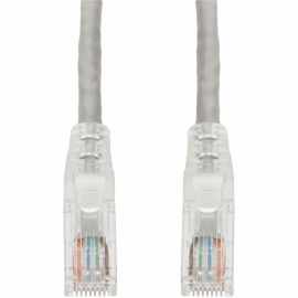 3FT GRAY CAT 6A PVC ETHERNET CABLE SNAGLESS EASY CLEAR BOOT TAA RJ-45 M/M