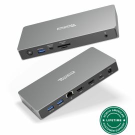 Plugable 11-in-1 USB C Docking Station Dual Monitor
