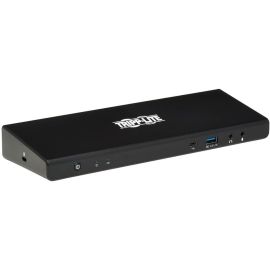 Tripp Lite by Eaton USB-C Dock Dual Display - 5K 60 Hz DP 4K 60 Hz HDMI USB 3.x (5Gbps) USB-A/C Hub GbE 85W PD Charging