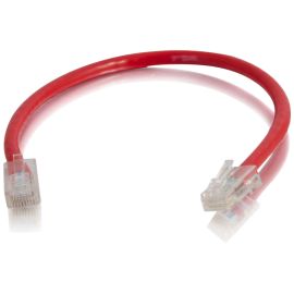6IN CAT6 NONBOOTED UTP CABLE-RED