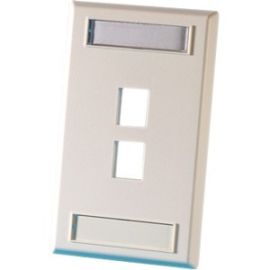 SINGLE GANG PLASTIC FACEPLATE-2 KEYSTONE