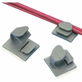 LGHT WIRE CLIP ADH 0.38IN BDL GRY PK100.