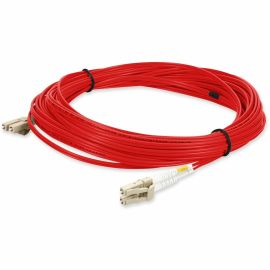 LC M/M PATCH CBL DUPLEX 8M RED OM2 RISER TAA FIBER