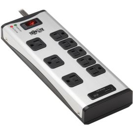 Tripp Lite by Eaton 8-Outlet Surge Protector with 1 USB-A and 1 USB-C (3.9A Shared) - 8 ft. Cord 2100 Joules Metal Housing