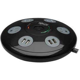 Tripp Lite by Eaton Conference Power Surge Protector - 4 NEMA 5-15R Outlets 4 USB-A Ports 6-ft. (1.83 m) Cord Black