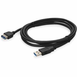 AddOn 2m USB 3.0 (A) Male to Male Black Cable