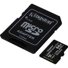 KINGSTON 64GB MICSDXC CANVAS SELECT PLUS 100R A1 C10 CARD + ADP