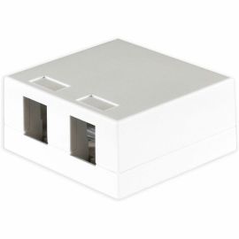 2 PORT KEYSTONE SURFACE MOUNT BOX WHITE