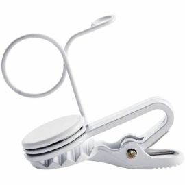 SINGLE TIE CLIP, WHITE