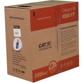 CAT5E UTP SOLID (CMR) 1000FT - PURPLE
