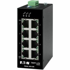 Tripp Lite by Eaton 8-Port Unmanaged Industrial Gigabit Ethernet Switch - 10/100/1000 Mbps DIN Mount - TAA Compliant