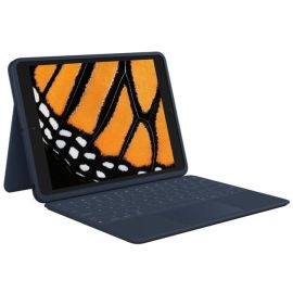 Logitech Rugged Combo 3 Touch Keyboard Case with Trackpad for iPad (7th, 8th and 9th generation) - Blue (brown box)