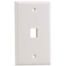 SGL GANG FLUSH MOUNT V FACEPLT WHT
