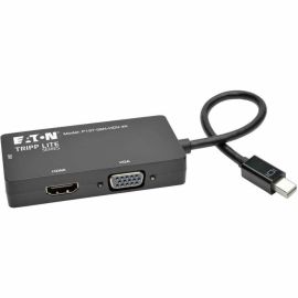 Tripp Lite by Eaton Keyspan Mini DisplayPort to VGA/DVI/HDMI All-in-One Video Converter Adapter 4K 30Hz HDMI DP1.2 Black 6-in. (15.24 cm)