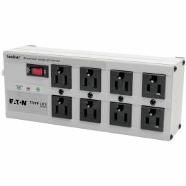 Tripp Lite by Eaton Isobar 8-Outlet Surge Protector 25 ft. Cord with Right-Angle Plug 3840 Joules Diagnostic LEDs Metal Housing