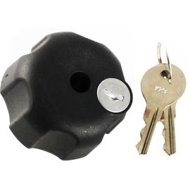 KNOB W/ LOCK & 1/4IN-20 BRASS HOLE B SIZE