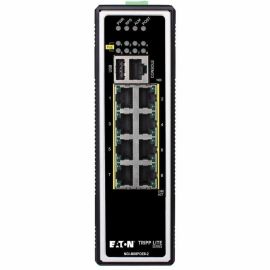 Tripp Lite by Eaton 8-Port Managed Industrial Gigabit Ethernet Switch - Layer 2, 1 Gbps, PoE+ 30W, -40 to 75C, DIN Mount - TAA Compliant