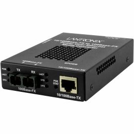 10/100BASE-TX RJ45 POE TO 100BASE-FX, MM SC, 2 KM WITH -LA PWR SUPPLY