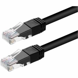 MONOPRICE CAT6 50FT BLACK OUTDOOR PATCH CABLE_ UTP_ 24AWG_ 550MHZ_ PURE BARE COP