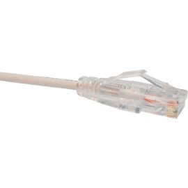 CAT6 SLIM ETHERNET PATCH CABLE, 12FT, WHITE, UTP, 28AWG, SNAGLESS RJ45 CONNECTOR
