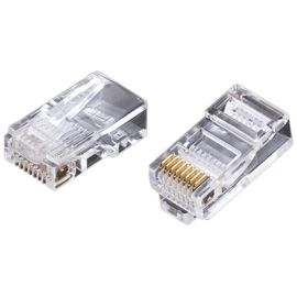CAT6 MODULAR RJ45 SHIELDED MALE CONNECTOR PACKAGE OF 100PCS