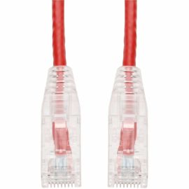 1.5FT RED CAT6 SLIM UTP PVC SNAGLESS CLEAR-CLAW