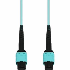 MPO F/F PATCH CBL 17M AQUA CROSSOVER OM4 FIBER LOMM