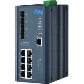 SWITCH - EKI-7712G-4FPI - WIRED - 1GBPS - GIGABIT ETHERNET - 8 X 10/100/1000BASE
