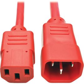 Eaton Tripp Lite Series Heavy-Duty PDU Power Cord, C13 to C14 - 15A, 250V, 14 AWG, 3 ft. (0.91 m), Red