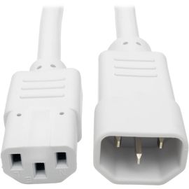 Eaton Tripp Lite Series PDU Power Cord, C13 to C14 - 10A, 250V, 18 AWG, 3 ft. (0.91 m), White