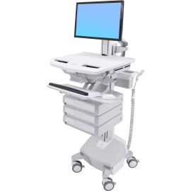 Ergotron StyleView Cart with LCD Pivot, LiFe Powered, 2 Tall Drawers (2x1)
