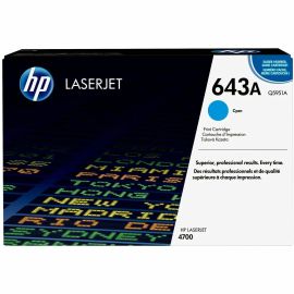 HP 643A (Q5951A) Original Standard Yield Laser Toner Cartridge - Single Pack - Cyan - 1 Each
