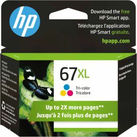 HP 67XL Original High Yield Inkjet Ink Cartridge - Tri-color - 1 Pack