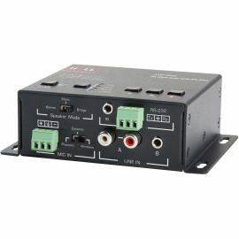 41 WATT AUDIO AMPLIFIER FOR 4 OHM OR 8 OHM WITH MICROPHONE MIXER AND RS-232 CONT