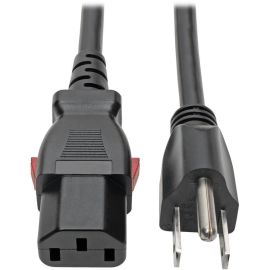 Eaton Tripp Lite Series Computer Power Cord, NEMA 5-15P to Locking C13 - 10A, 125V, 18 AWG, 6 ft. (1.83 m)