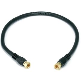 RG6 COAX CABLE W F TYPE 1.5FT - BLACK