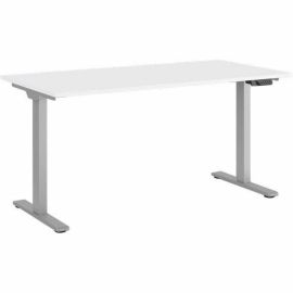 EFLOAT GO 2.0 ELECTRIC HEIGHT ADJUSTABLE TABLE, SILVER, EXPANDABLE FRAME (48-72)