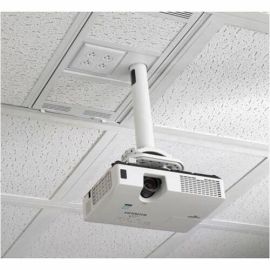Chief 1' x 2' Above Suspended Ceiling Storage Box with Column Drop - White