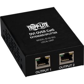 Tripp Lite by Eaton 2-Port DVI over Cat5/6 Splitter/Extender Box-Style Transmitter for Video DVI-D Single Link 200 ft. (60 m) TAA