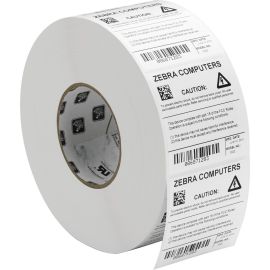 Zebra Label Polyester 4 x 2.5in Thermal Transfer Zebra Z-Ultimate 2000T 3 in core
