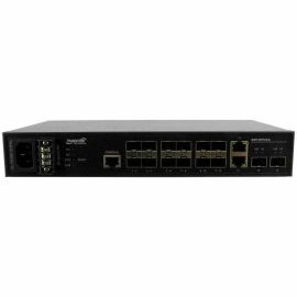 MANAGED FIBER SWITCH, 12-PORT 100/1000 SFP, 2-PORT 1G/10G SFP+ AND 2 10/100/1000