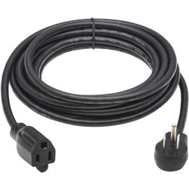 Eaton Tripp Lite Series Power Extension Cord, Right-Angle NEMA 5-15P to NEMA 5-15R - 13A, 120V, 16 AWG, 15 ft. (4.6 m), Black