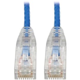 Eaton Tripp Lite Series Cat6 Gigabit Snagless Slim UTP Ethernet Cable (RJ45 M/M), PoE, Blue, 7 ft. (2.13 m)