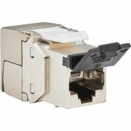 Tripp Lite by Eaton Cat8 STP Shielded Tool-Free Keystone Jack, 568A/568B, TAA