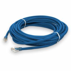ADDON 15FT BLUE CAT 6A PLENUM-RATED ETHERNET CABLE SNAGLESS BUBBLE BOOT RJ-45 M/