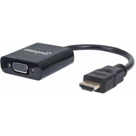 MANHATTAN HDMI MALE TO VGA FEMALE (BLACK) CONVERTS AN HDMI DIGITAL SIGNAL TO A V