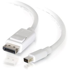 10FT MINI DISPLAYPORT TO DISPLAYPORT ADAPTER CABLE 4K 30HZ - WHITE