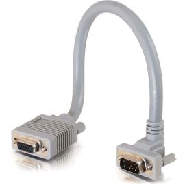 1FT PREMIUM SHIELDED HD15 SXGA M/F MONITOR EXTENSION CABLE WITH 90ANDDEG; DOWNWA
