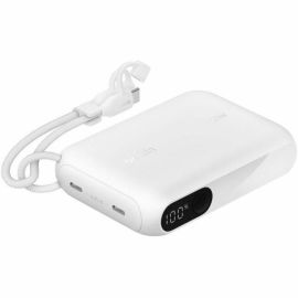 BOOSTCHARGE POWER BANK 10K W/ DISPLAY WHT